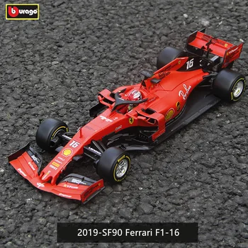 Burago 1:18 Ferrari 2019 SF90-16 kovinski F1 formula modela avtomobila zlitine igrača avto vrsto / model / otrok / zbirka / igrače