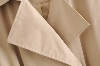 Nova Moda 2020 Jeseni Priložnostne Dvojno zapenjanje Coats Preprosta, Klasični Dolg Jarek plašč s pasom Elegantna Ženska windbreaker Vrhnja oblačila