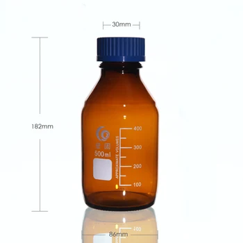 25ml, da 1000ml Lab Pregleden/Rjava navoj Reagenta steklenici, Zaprti steklenici Stekla Laboratorijski Vzorec za Steklenice