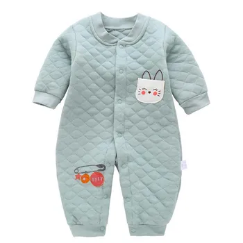 Novorojenček dojenček jeseni, pozimi toplo, igralne obleke fantje dekleta malčka debel bombaž sleepwear za bebe dojenčka mehko jumpsuit otroška oblačila