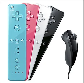 2v1 Brezžični Daljinski upravljalnik za Nintendo Wii Nunchuk vgrajenim Motion Plus Gamepad s Silikonsko Primeru senzor gibanja