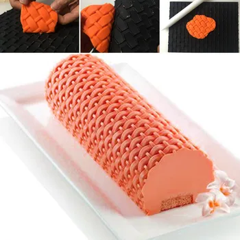 6 Slog 3D Srce Teksturo Oblike Silikona Torto Plesni Peko Mat Twinkie Buche Dnevnik Kit Sladica Bakeware Nastavite Torto Pek Plesni