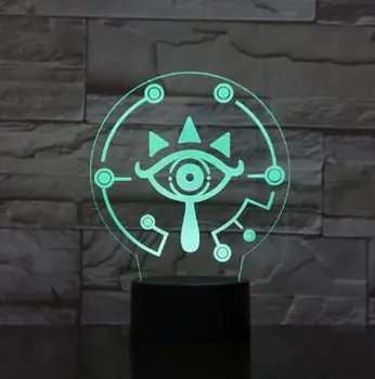 Trikotnik Zelda 3D LED Nočna Lučka 7 Barva Spreminja, Lučka Soba Dekoracijo Dejanje Slika Igrača Rojstni dan Božično Darilo Dropshipping