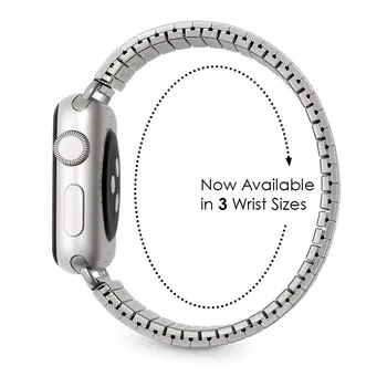 Solo zanke za Apple watch band 44 mm 40 mm 42mm 38 mm Elastično Nerjaveče Jeklo, Kovinski pas, zapestnica iWatch serije 5 3 4 se 6 2 trak