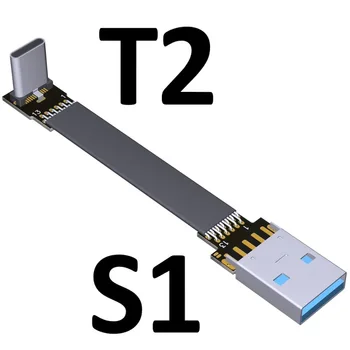 USB 3.0 Tip A Moški-USB3.1 Tip-C Moški Gor/Dol Kota USB za Sinhronizacijo Podatkov & Polnjenje Kabel tip c Kabel Priključek tok FPC FPV Ravno