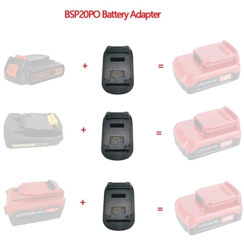 BSP20PO Baterija Adapter za Black Decker/Stanley/Porter Kabel 20V Li-Ion Baterije se Uporabljajo za Pretvorbo Porter Kabel PC18BL