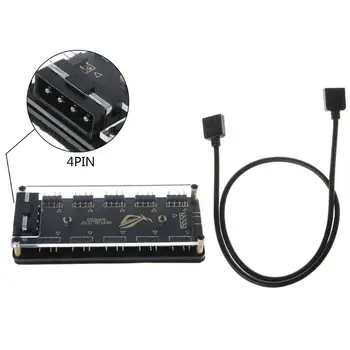 AURA SINHRONIZACIJA 5V 3-pin RGB 10 Hub Razdelilnik SATA Power 3pin ARGB Adapter Kabel Podaljšek za GIGABYTE MSI A SUS ASRock LED