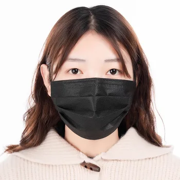 Visoka kakovost 4-plast črne maske za enkratno uporabo dihanje zaščitno masko za Odrasle masker maske za obraz maskes črno masko
