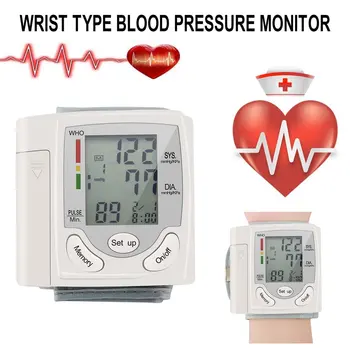 U-Poljub Prenosni Digitalni LCD Zaslon Zapestje Krvni Tlak Zdravje Spremlja Srčni Utrip Stopnja Pulz Meter Sfigmomanometri Pulsometer