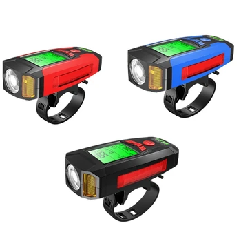 Izposoja Svetlobe S rog USB Kolo Svetilka COB LED Sprednji Žarometi Digitalni Kolesarski Števec prevožene poti Proti kraji Kolesarske Opreme opozorilna Lučka