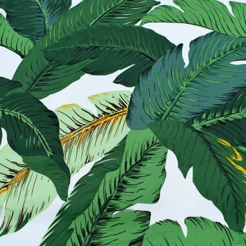 Zelena banana listov barvilo, ki se raztezajo saten plišastih bombažne tkanine za obleko tissus au meter DIY poceni materiali tecido mozaik telas tissu