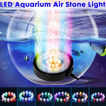 12V Podvodni RGB Led Luči 12 Barva Spreminja, Led lučka Akvarij Okrasite Razsvetljavo Fish Tank Zračni Mehurček Kamen Svetlobe EU/ZDA Plug