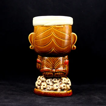 Maori Tiki Šefi Vrč Cocktail Pokal Pivo, Vino, Keramični Vrč Tiki Skodelice Umetnostne Obrti Ustvarjalne Havajih Vrčkov