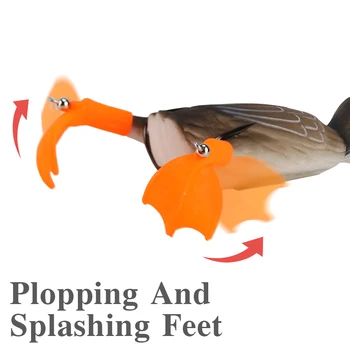 TSURINOYA NOVO Duck Soft Ribolov Lure Žaba 10 cm 18.5 g Top Vode 3D Simulacija Plavajoče Vabe Bas Wobbler Isca Umetno