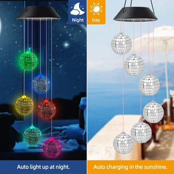 Barva-Spreminjanje LED Solar Powered Metulj Vetru Zvončki Svetlobe star Predenje Visi Kavelj Doma Vrt na Prostem Počitnice Luči dekor