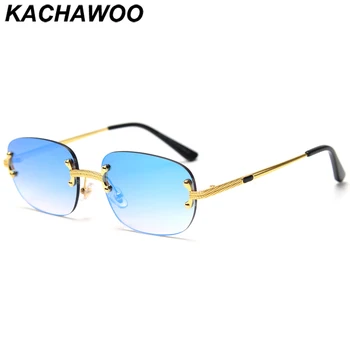 Kachawoo retro sončna očala rimless moški ženske modni očala moških kvadratnih uv400 novo leto, darila visoke kakovosti vroče Evropske