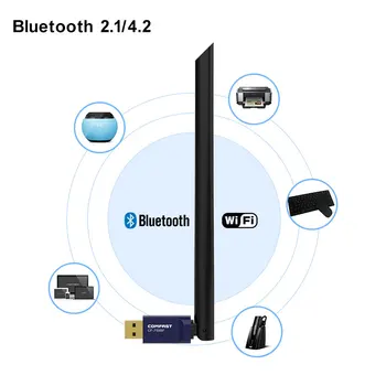 5Ghz Brezžični Wifi Adapter 600Mbps Dual Band 6dbi Antena 802.11 NAPAJALNIK USB PC Računalnik Bluetooth 4.2 Oddajnik Sprejemnik Kartica wi-fi