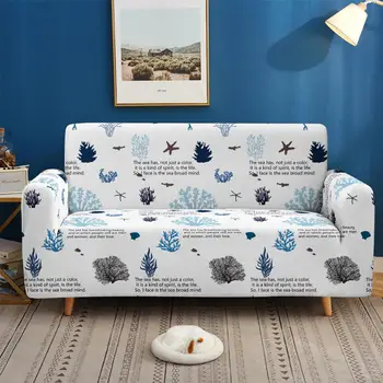Lepe Morske Živali Risanka 3D Tiskanja Elastična Kavč, Prevleke Za dnevno Sobo L Obliki Kavč Zajema Eno Dve Tri Štiri Sedežnica, All-inclusive