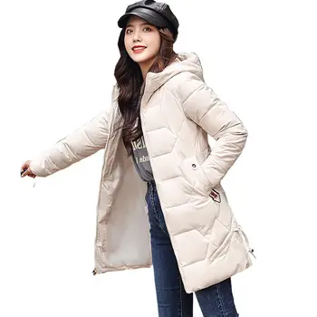 2020 Nov slog ženske zimske hooded topel plašč candy barve wadded jaqueta feminina plašč bombaž padded jakna ženske dolgo parka