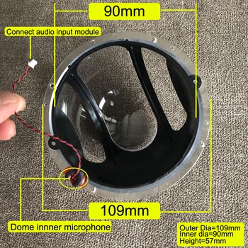 4 palčni Akrilno Steklo Objektiva Zaščito Kritje Polobli Optični Žogo Primeru Neprepustna za OwlCat Dome Kamera SD13W SD17W 109x57mm