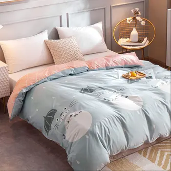 Skandinavski slog štiri-delni prijazen do kože odeja kritje neto rdeča postelja stanja študentskih spalnico tri-delna posteljnina