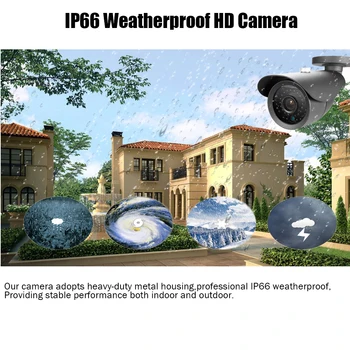 CCTV Sistema za zaščito, H. 265+DVR Hybird IP Kamero 8CH HD 5MP AHD Kit Vremensko Night Vision 36 Kos IR LED luči V Nadzoru