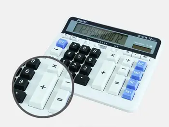 Računalniška tipkovnica kalkulator Fotoelektrično Dvojno Potop 12 Število Zaslonu za banke urad Finančno Računovodstvo Sončne kalkulator