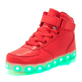 Klasična Led Čevlji za otroke in odrasle, USB chargering sveti Superge za fante, dekleta Čevlji Žareče Moda Stranka Čevlji