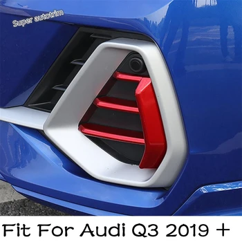 Spredaj Foglight meglenke Lučka za Zaščito Komplet Zajema Trim Fit Za Audi Q3 2019 2020 2021 ABS Dodatki Zunanjost Chrome / Rdeča