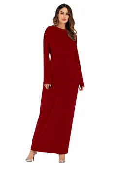 Dubaj Turški Muslimani Osnovne Abaya Obleka Ženske Kimono Caftan Hidžab Maxi Obleke Islamska Oblačila Maroški Tam Kaftan Haljo Elbise Jubah