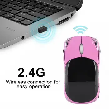 2.4 G Wireless Mouse 1600DPI Avto-Obliko Optičnih Računalniška Miška za Prenosnik Macbook Namiznih Iger na srečo Urad Miške Ni Baterija
