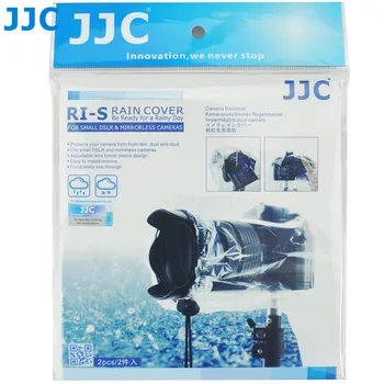 JJC 2PCS Nepremočljiva DSLR Objektiv Dež Kritje Zaščitnik Mirrorless Kamere dežni Plašč za Canon, Nikon, Sony Panasonic Fuji Pregleden