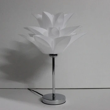 Sodobna lotosov Cvet, namizne Svetilke NAS EU UK Plug za dnevno Sobo, Spalnica Postelji Zatemnitev luči LED Nočna Lučka Romantične Svetlobe