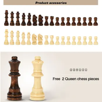 Leseni Šah Nastavite Zložljive Notranjega Prostora Za Shranjevanje, Ki Je Priročen Za Traveland Obrtniški Šahovske Figure