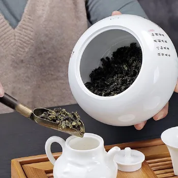 Lepe Keramične Čaj Caddy Kitajski Krajinskega Slikarstva Hrane Zaprti Jar Rezervoar Zaprti Škatla Za Shranjevanje Kave Paket Posodo
