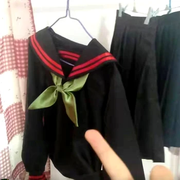Anime Demon Slayer Kimetsu ne Yaiba Cosplay Nezuko Kamado Makomo Cosplay Kostum JK Šolskih Uniformah Mornar Obleko Dekleta, Ženske