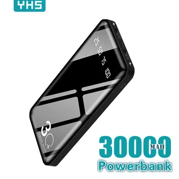 30000mah Moči Banke Zunanje Baterije PoverBank USB LED Powerbank Prenosni telefon Polnilnik za Xiaomi iphone 7 8 X 11 xas