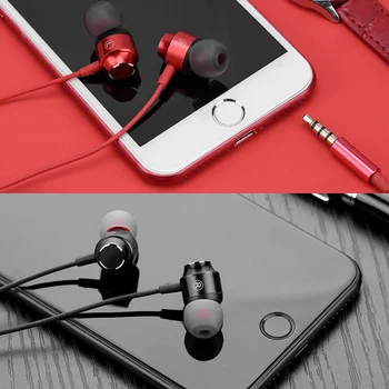 Žične Slušalke in-ear Slušalke Žične Nadzor z Mic Uho Kovinski Slušalke 3.5 mm Jack Univerzalno Slušalka za Telefone, MP3, PC Glasbe Darilo