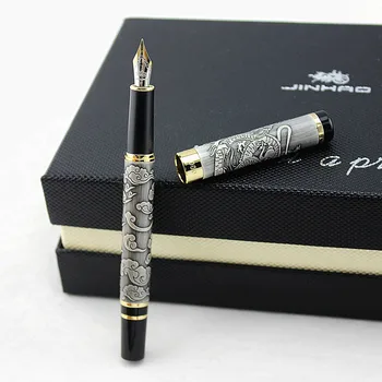 Visoka Kakovost Luksuznih JINHAO 5000 Zmaj Pero Vintage Ink Peresa za Pisanje F 0,5 MM Nib Pisarniški Material dolma kalem