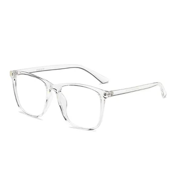 Super Lahka TR90 Očala Okvir Unisex Očala Računalnik Veliki Kvadratni Očala -1 -1.5 -2 Do -6.0 Branje +50 +100 +150 +200
