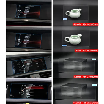 Za BMW F07 F10, F11 F18 5 Serie 2010-2016 Kaljeno Steklo Avto GPS Navigacijski Zaslon Patron Film LCD-Zaslon Zaščitna Nalepka