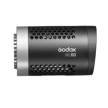 Godox ML60 60 W Tihi Način Prenosni Ročni LED Video Luč 0.77 Kg 5600K Poletni Uravnoteženo ro s koncesijo 96 TLCI 97 Dual Power Rešitve