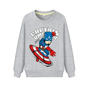 Otrok Captain America Puloverji Jopice Dekle Otroci Tshirt Bombaž Puloverju Vrhovi za Baby Fantje Jeseni Barva Obleke