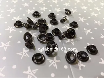 500set 4 mm notranji premer Black baker obročki gumbi oblačila pribor bandbag ugotovitve/osnove/črno očesce