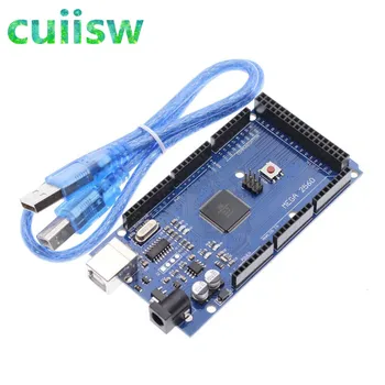 Cuiisw Mega 2560 R3 Mega2560 REV3 ATmega2560-16AU Penzion + USB združljiv Kabel za arduino