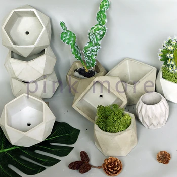 Geometrijske konkretne vaza silikonsko plesni cement garden pot plesni Sočna vaza plesni preproste geometrijske sadra plesni