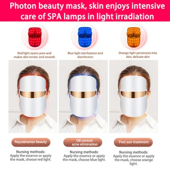 Belleza Obrazno Masko LED Obrazno Masko Lepoto, Pomlajevanje Kože, Foton LED Maska Rdeče Terapija s svetlobo Gubam Akne Privijte Nego Kože