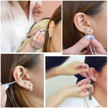 Prozoren lepilni trak auricular točke prešitih tlak kristalno magnetne kroglice uho acupoint nalepke uho bean masaža semena