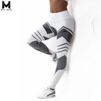 Vroče 2018 Ženske 3D Tiskanje Dokolenke Fitnes Pustolovščina Čas Mozaik Debele Legging Visoko Elastična Vaja Dokolenke Športne Hlače
