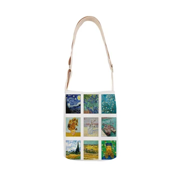 Van Gogh slikarstvo kombinacija ženske bombaž in lan mini torbici vrečko preprost mini messenger bag priložnostne messenger bag